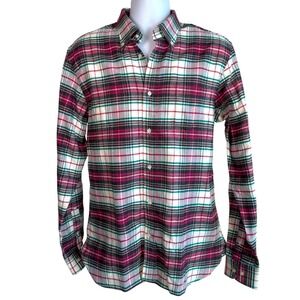 Alan Paine Mens Long Sleeve Button Down Classic Fit Plaid Flannel Shirt Size M